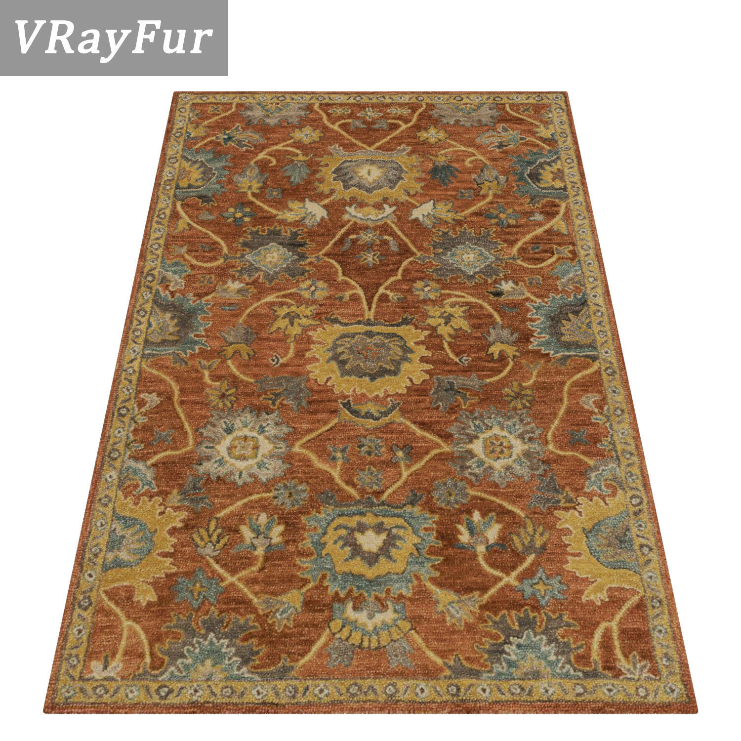 Rug Set 1003 3D model_2
