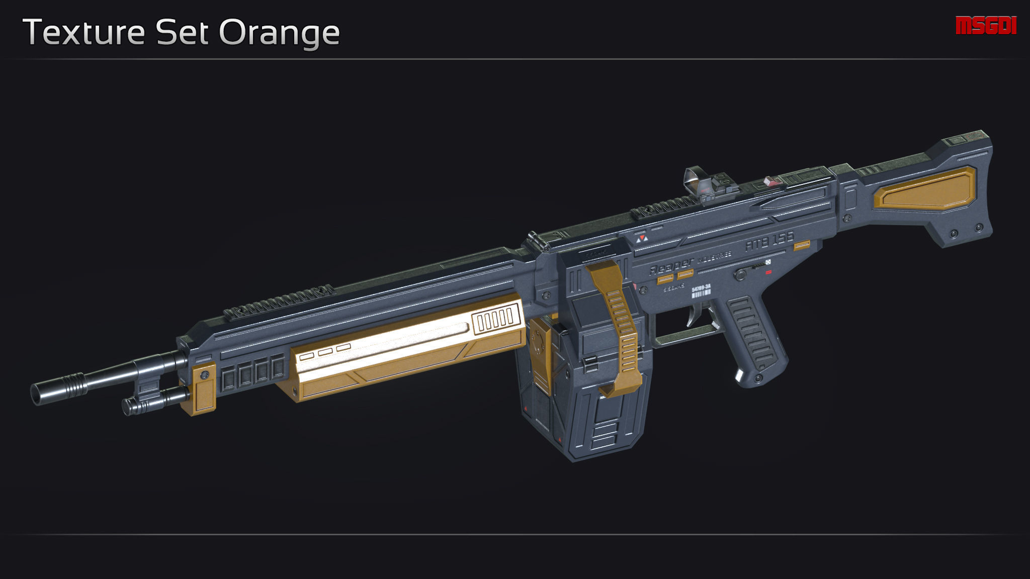 Scifi Support MG ATB 156 Low-poly 3D model_12