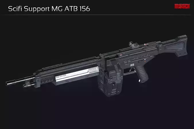 Scifi Support MG ATB 156 Low-poly 3D model