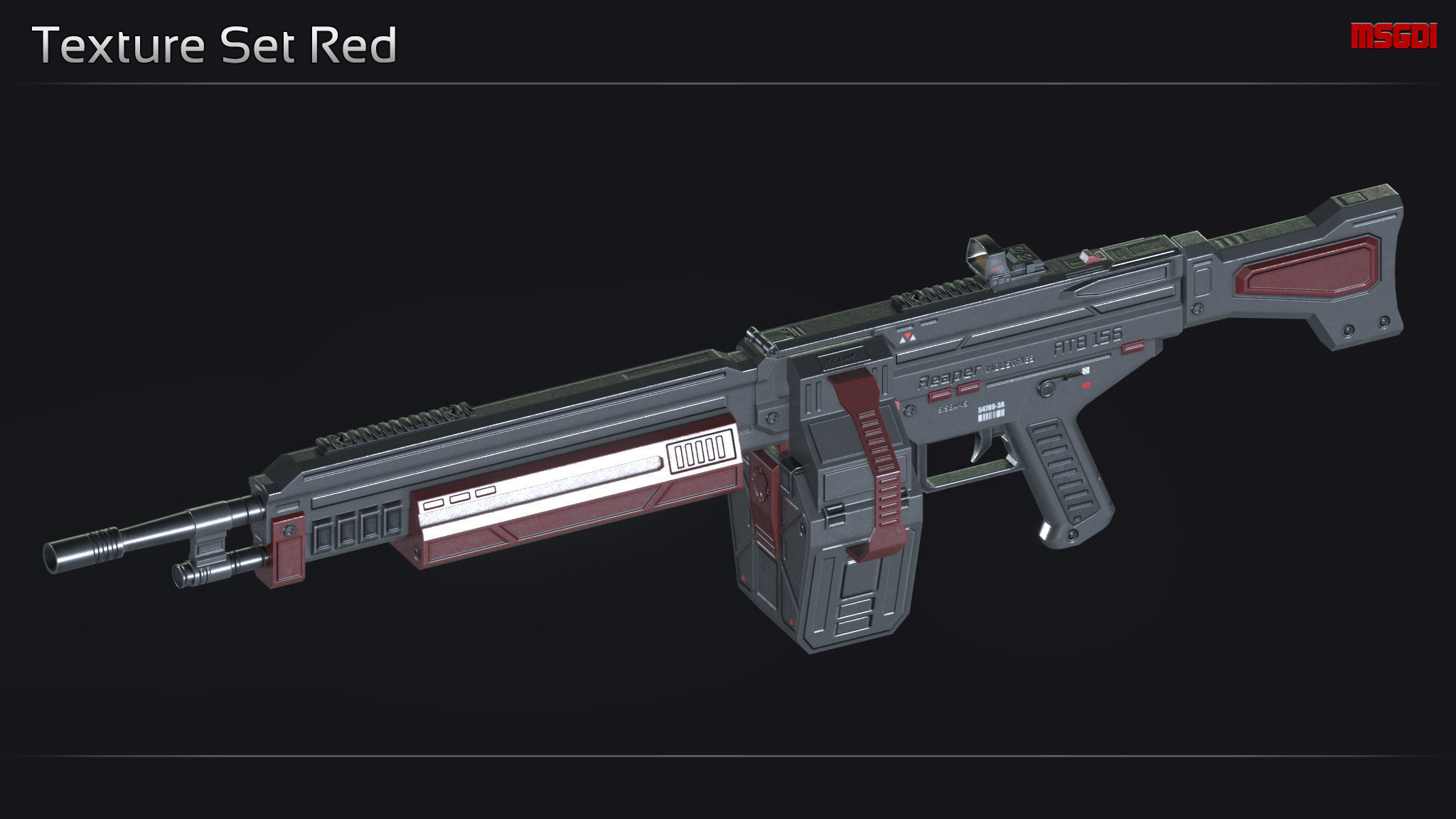 Scifi Support MG ATB 156 Low-poly 3D model_13