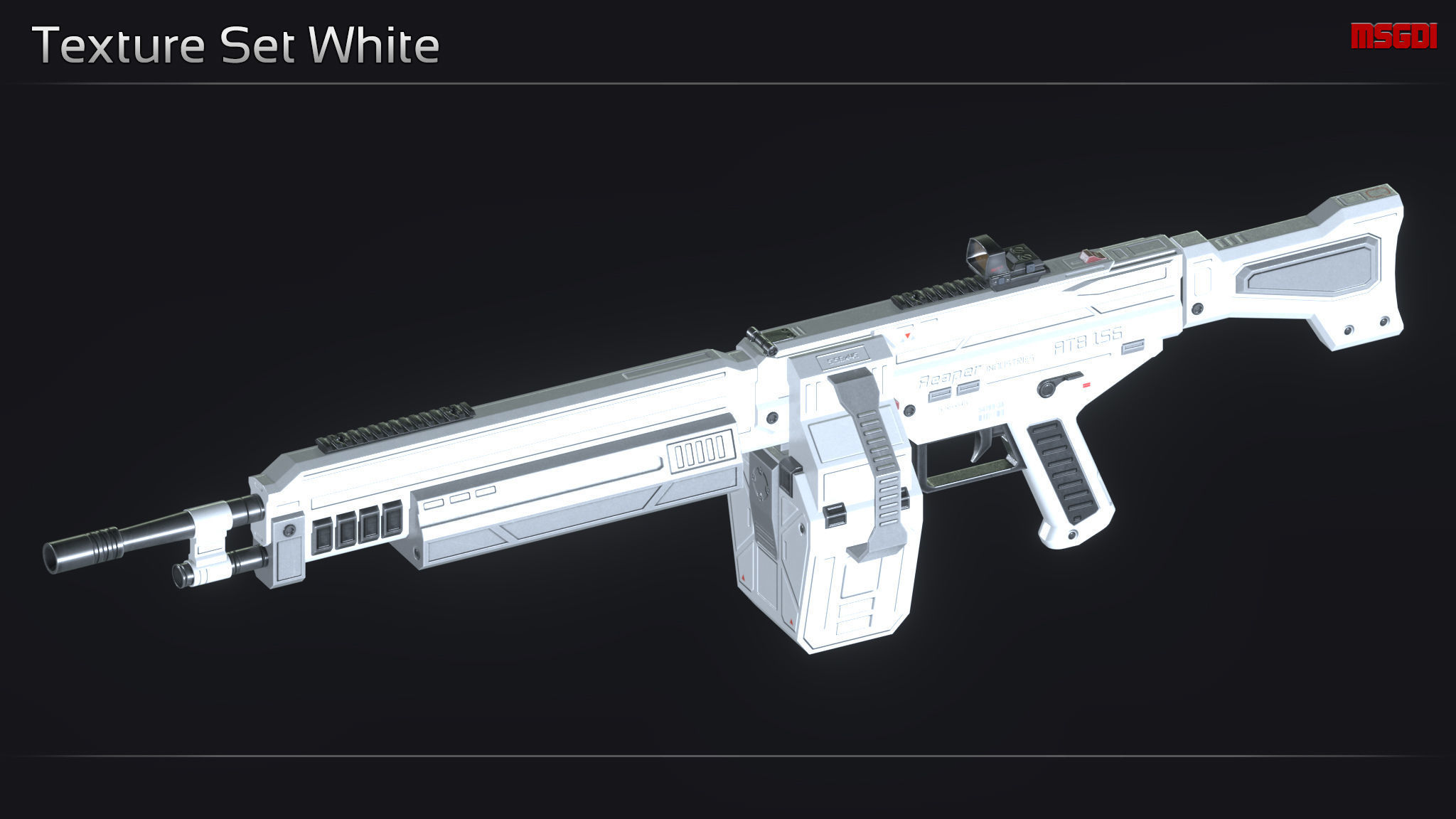 Scifi Support MG ATB 156 Low-poly 3D model_14