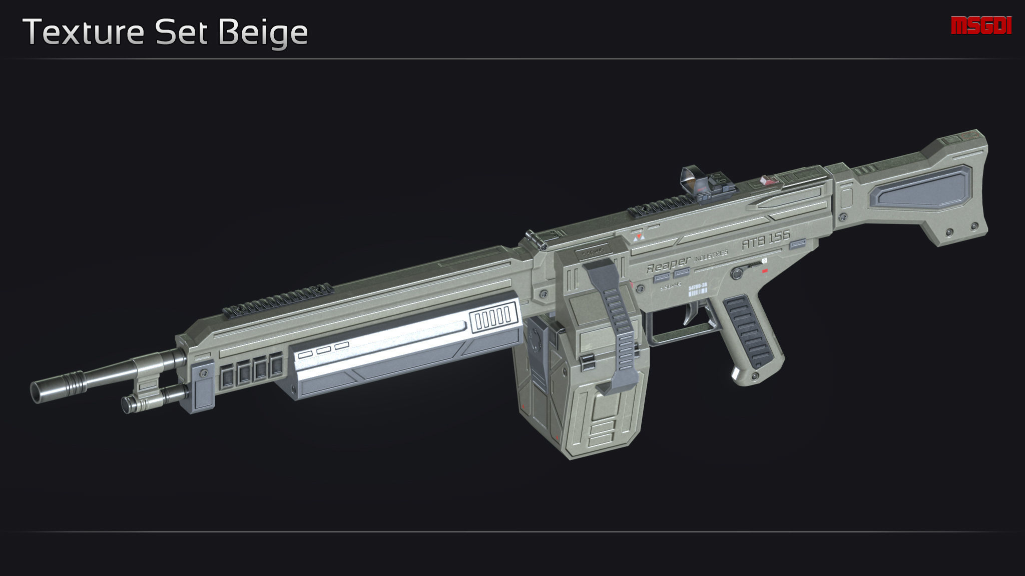 Scifi Support MG ATB 156 Low-poly 3D model_11