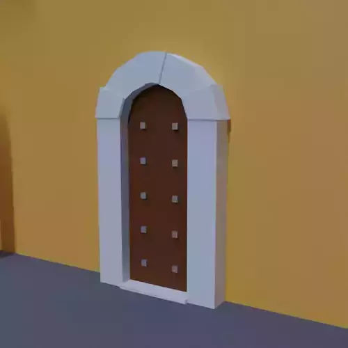 Low poly door 1 Cartagena Low-poly 3D model