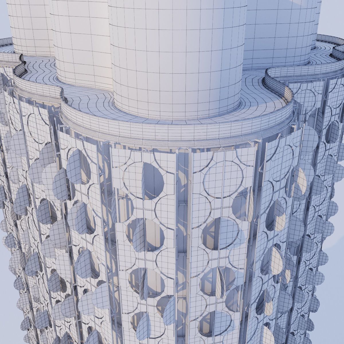 Futuristic building collection 4x 3 _36