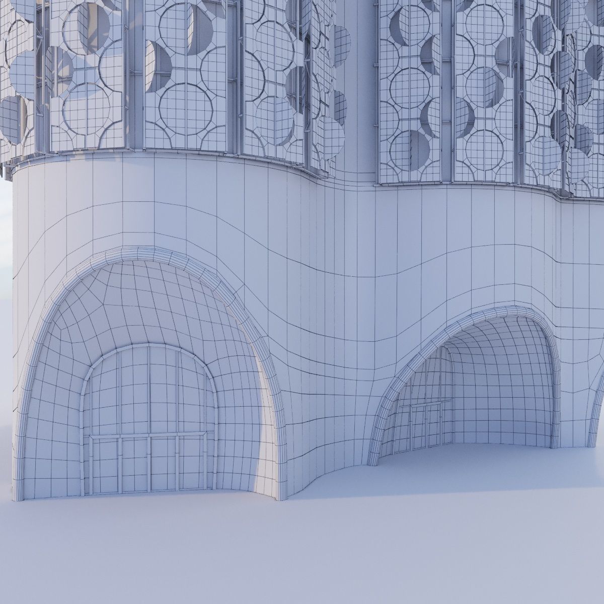 Futuristic building collection 4x 3 _33