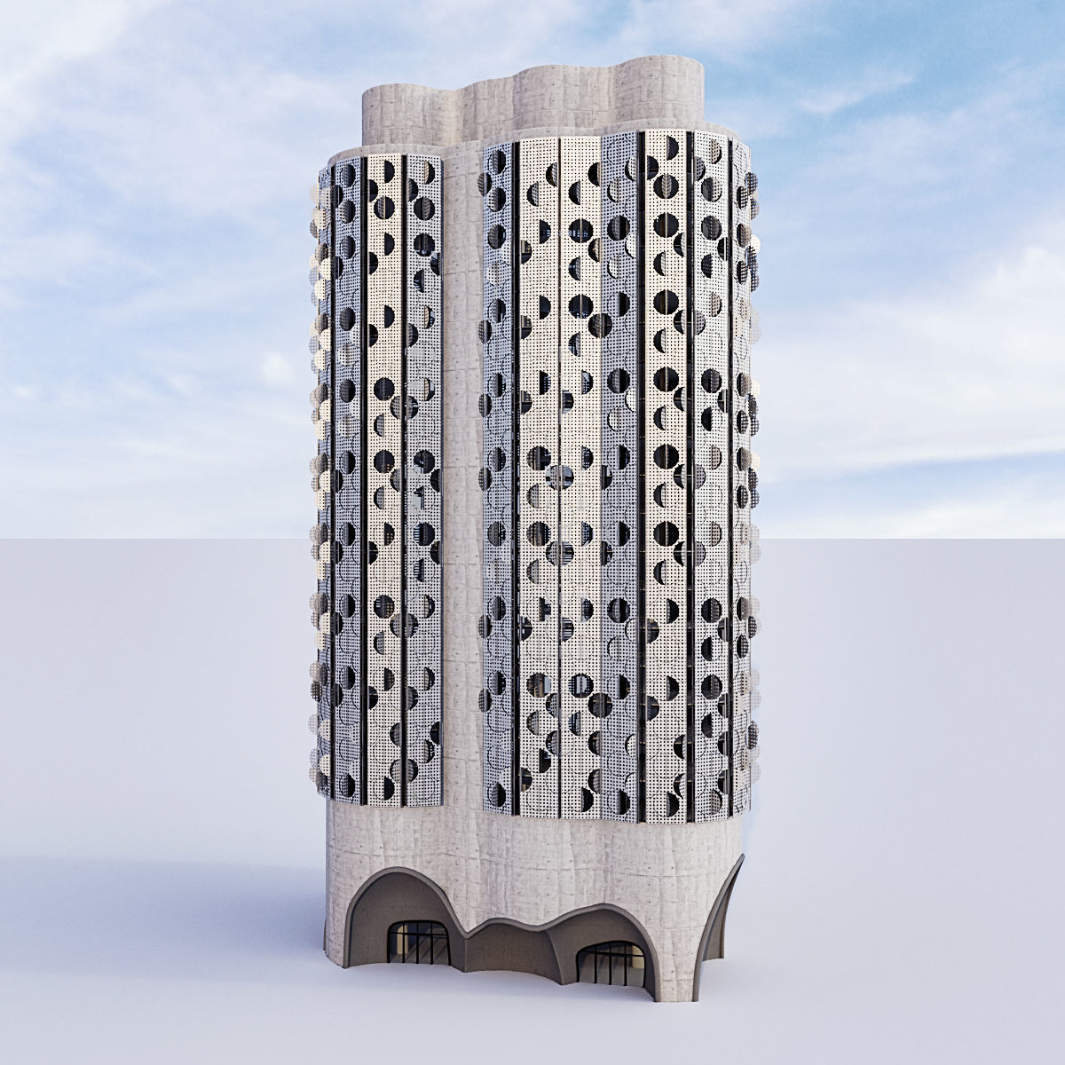 Futuristic building collection 4x 3 _30
