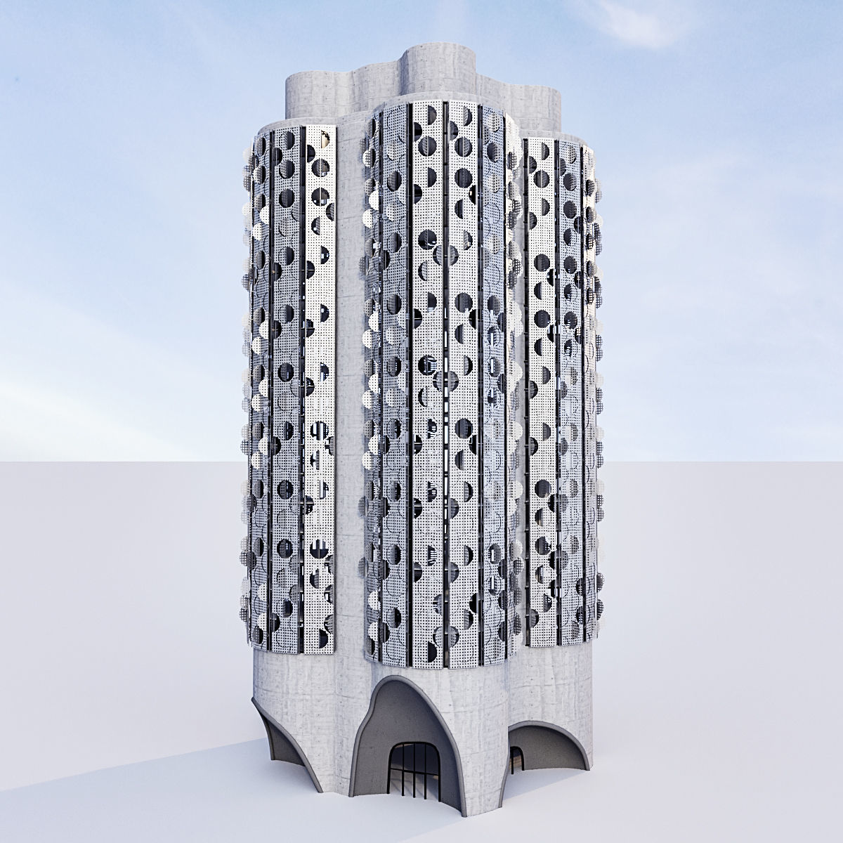 Futuristic building collection 4x 3 _32