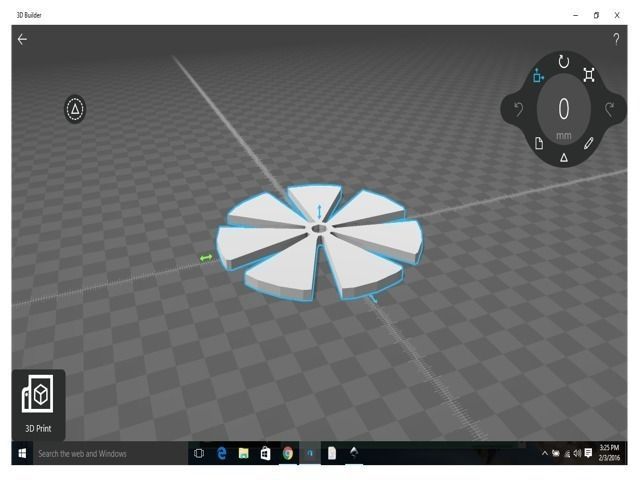 Flat fan blades Free 3D model_0