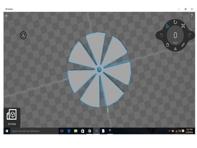 Flat fan blades Free 3D model_1