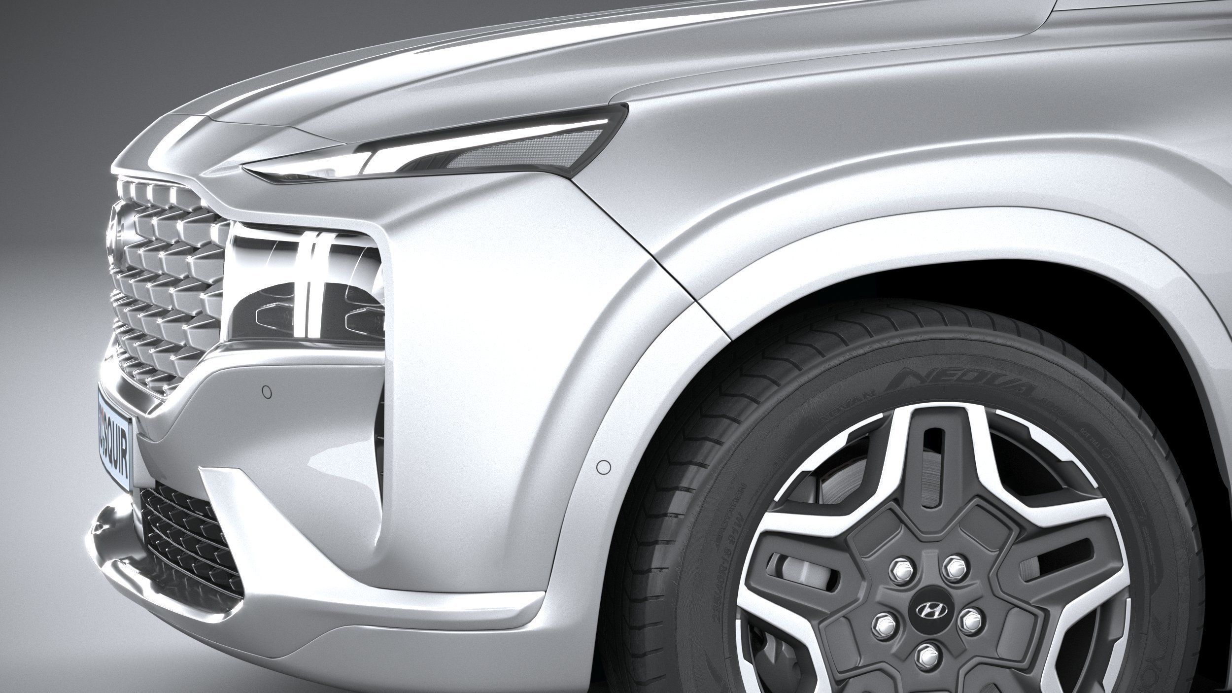 Hyundai SantaFe 2021 3D model_3