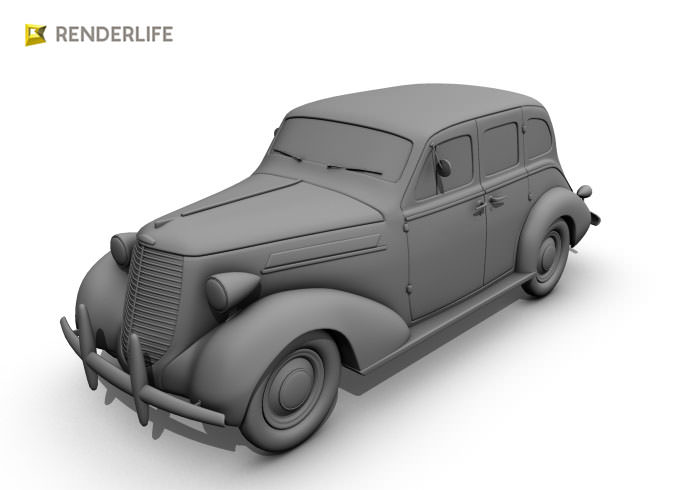 1930s Car 2 3D model_5