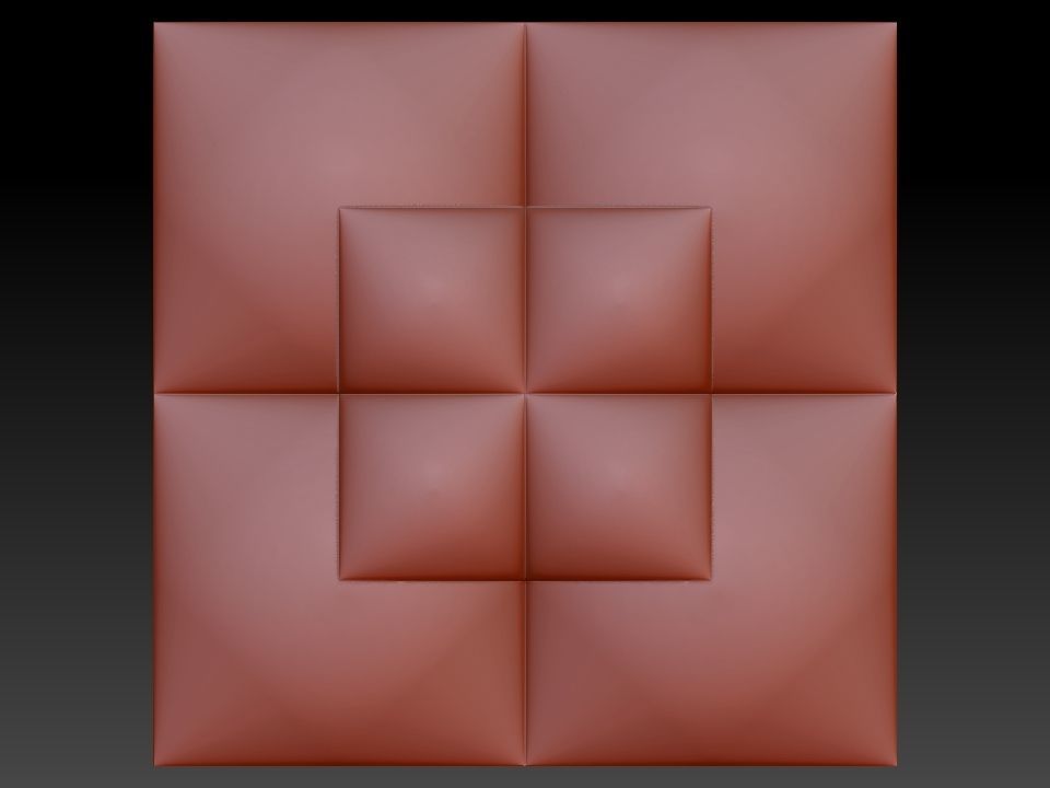 3D WALLPANEL piece of glass with squares 3D model_1