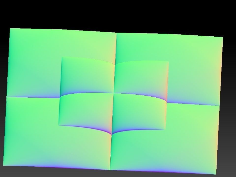 3D WALLPANEL piece of glass with squares 3D model_3