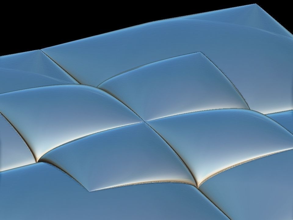 3D WALLPANEL piece of glass with squares 3D model_7