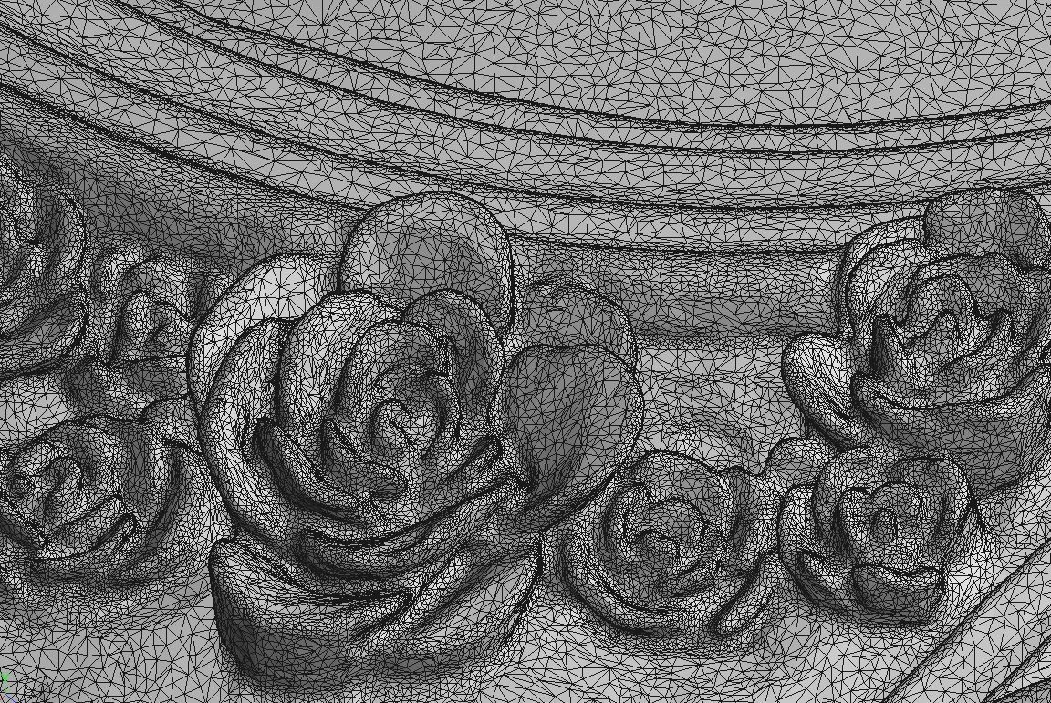 Decorative rose relief 3D model_5