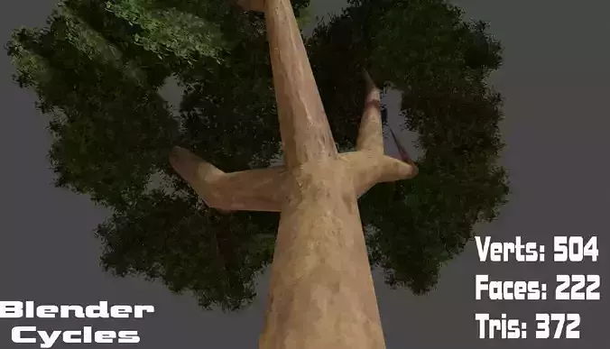 Brazilian Cherry Locust Remodeled Jatoba PBR Lowpoly Tree Low-poly 3D model