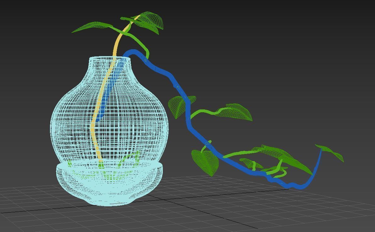 plant with pot Low-poly 3D model_6