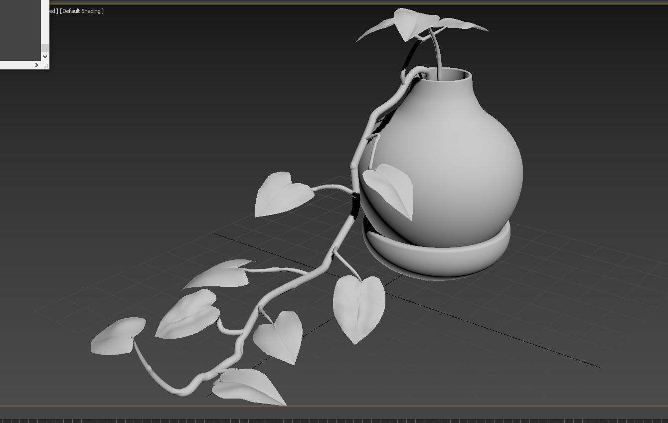 plant with pot Low-poly 3D model_4