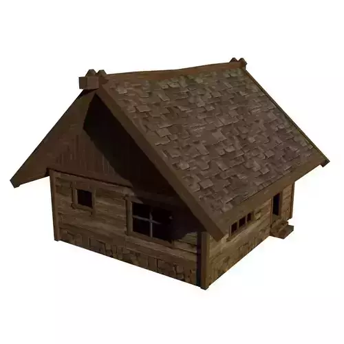 Wood house Low Poly