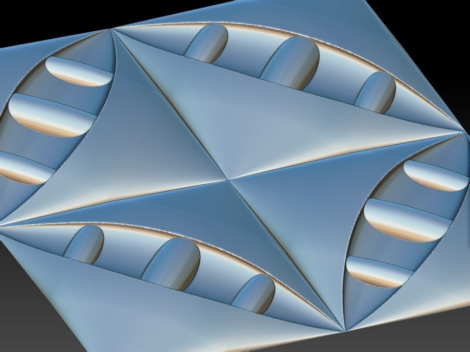 3D WALLPANEL geometric shape 3D model_7