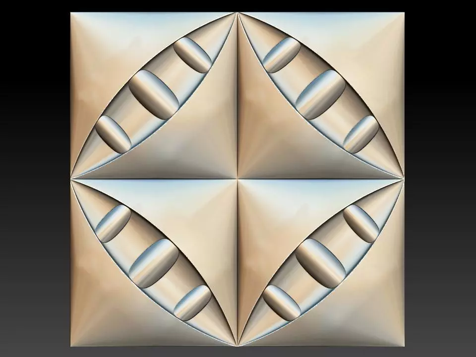 3D WALLPANEL geometric shape 3D model_0