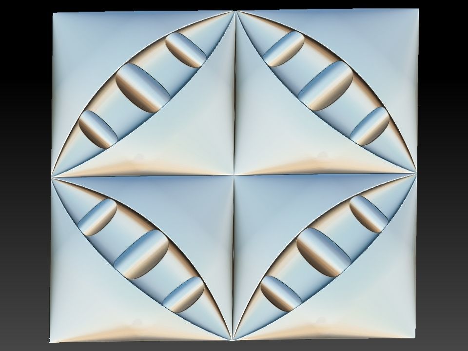 3D WALLPANEL geometric shape 3D model_5