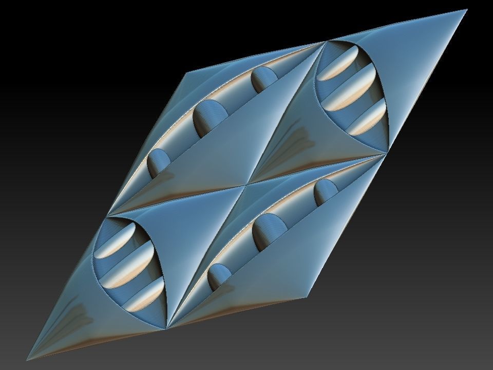 3D WALLPANEL geometric shape 3D model_6