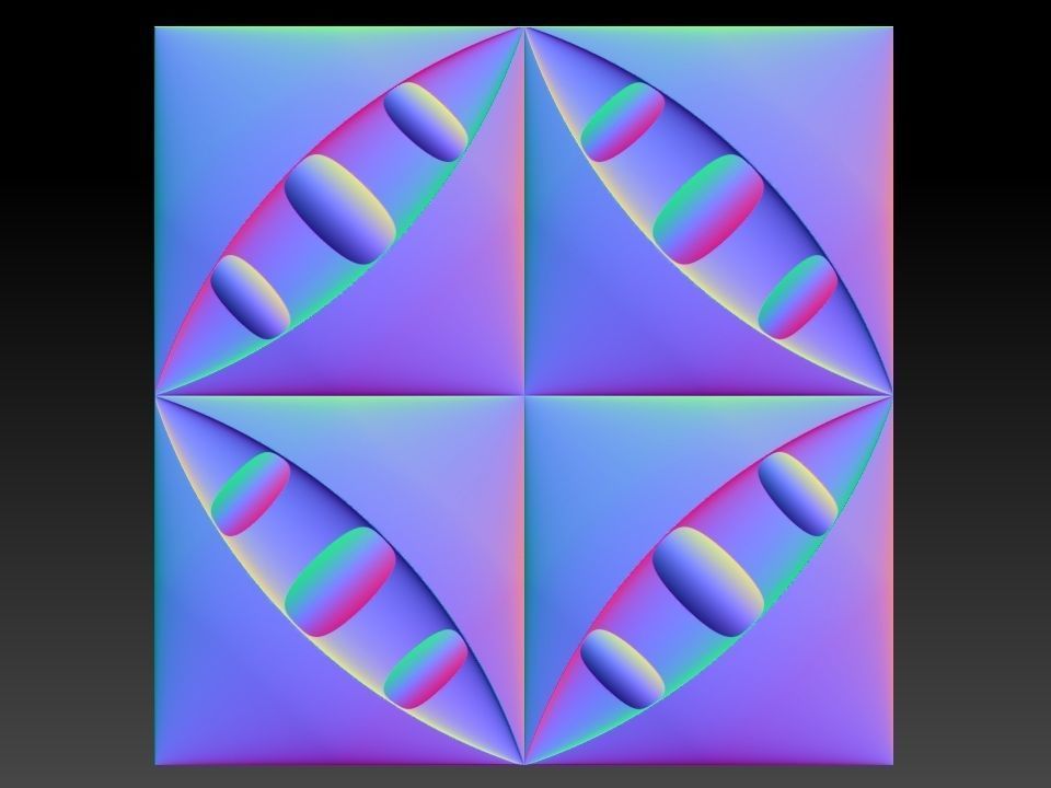 3D WALLPANEL geometric shape 3D model_3