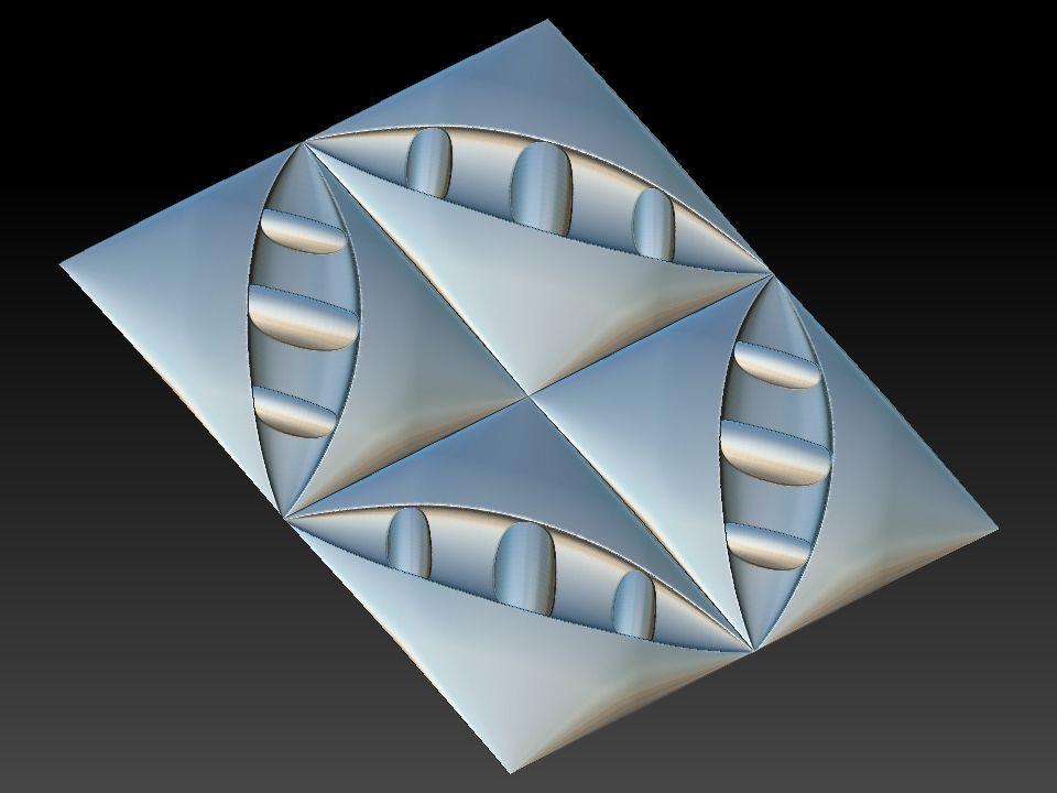 3D WALLPANEL geometric shape 3D model_8