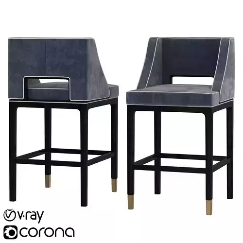 American Bar Stool 3D model