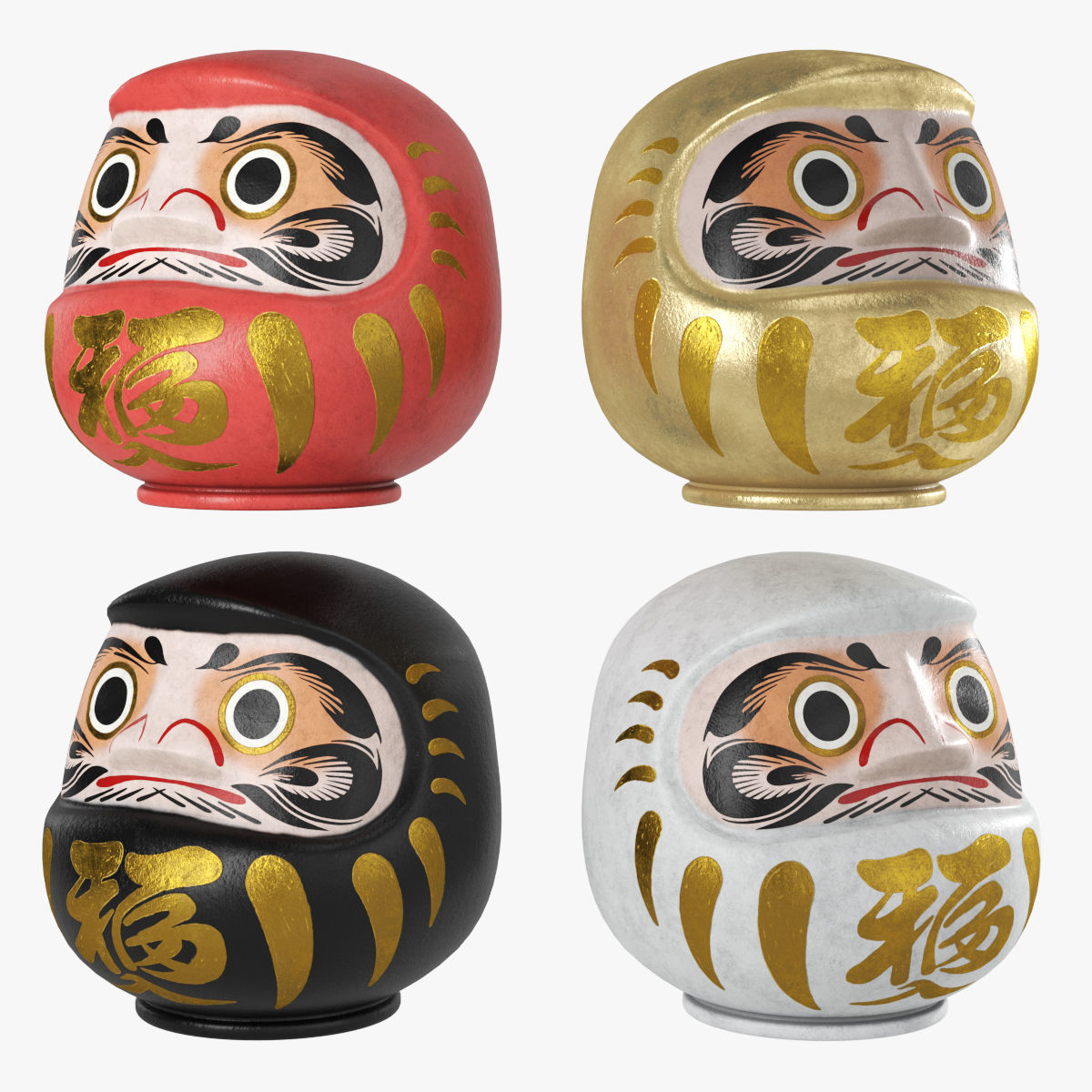Daruma doll 3D model_5
