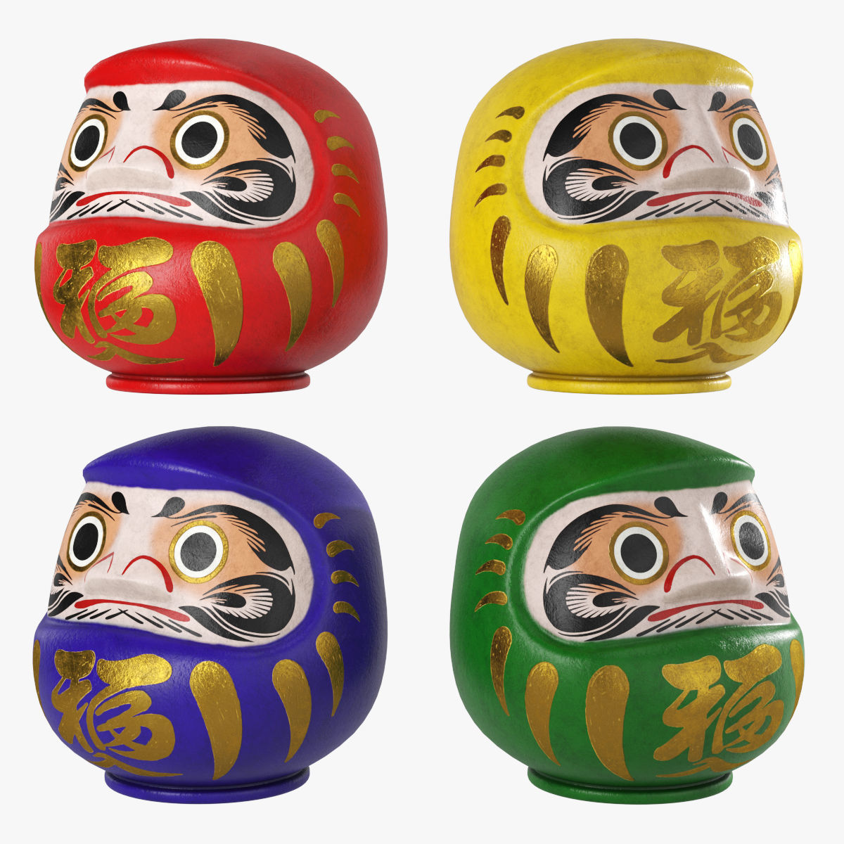 Daruma doll 3D model_3