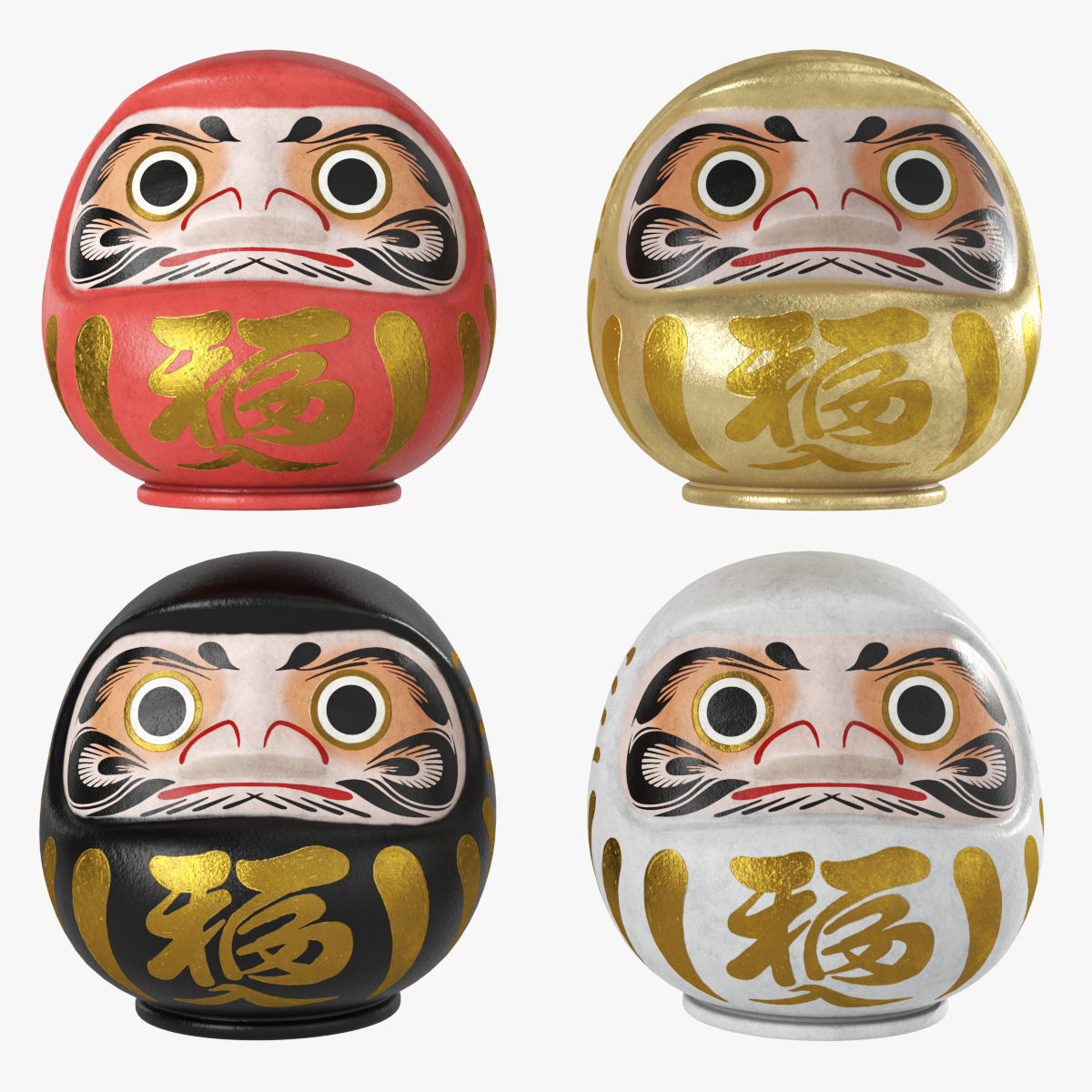 Daruma doll 3D model_4