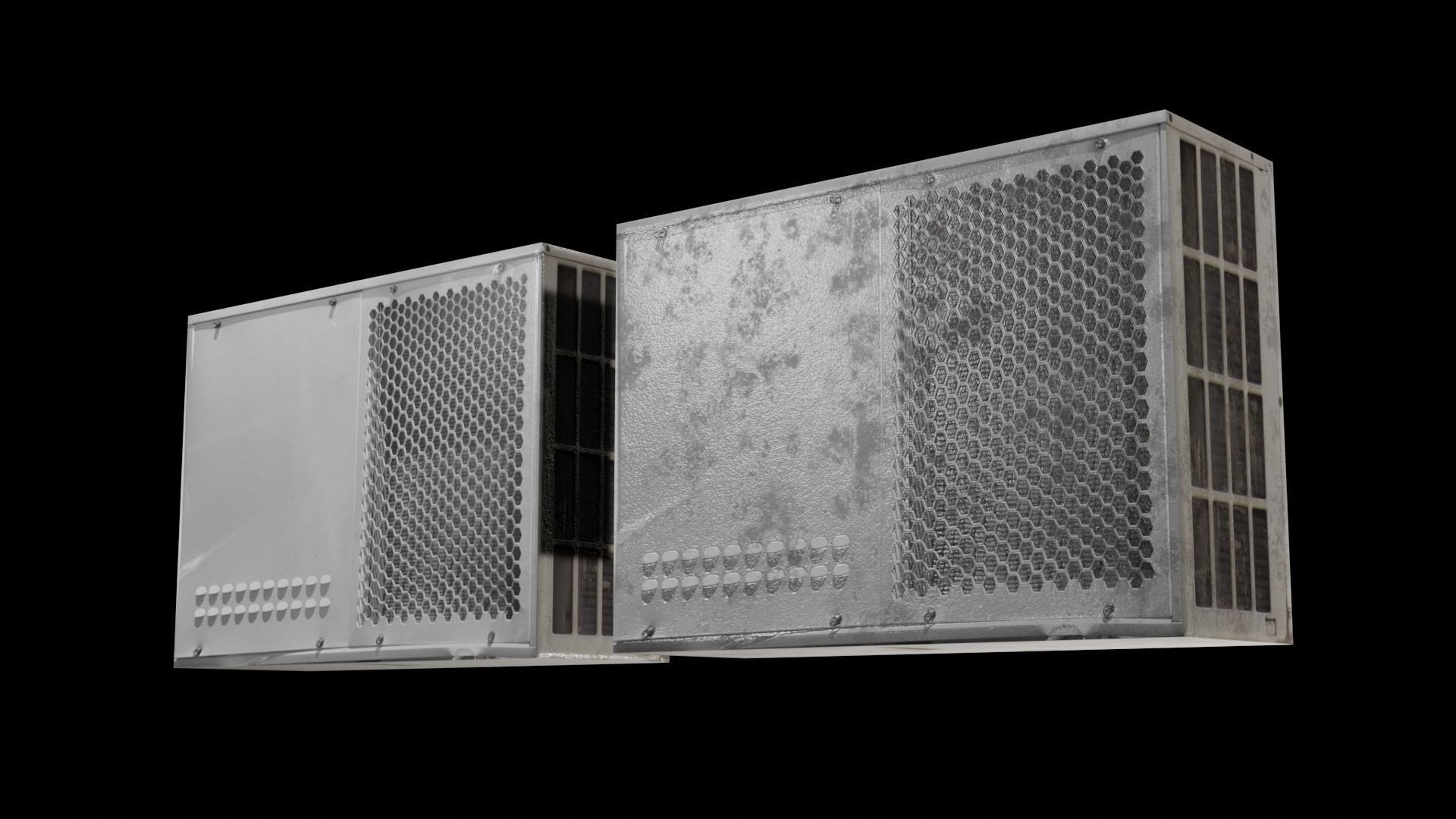 3D model Air Conditioner Dirty And Clean Textures VR / AR / low-poly ...