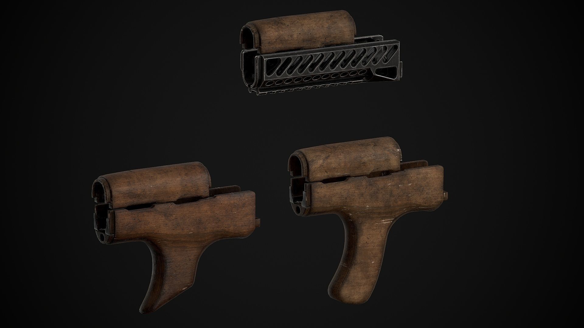 AKM-AK74 Attachments Vol 01 Low-poly 3D model_2