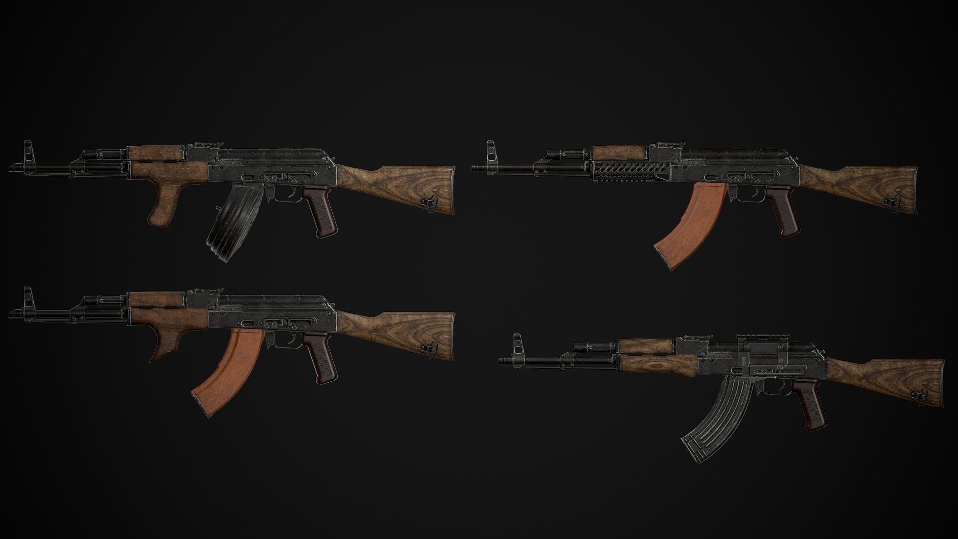 AKM-AK74 Attachments Vol 01 Low-poly 3D model_23