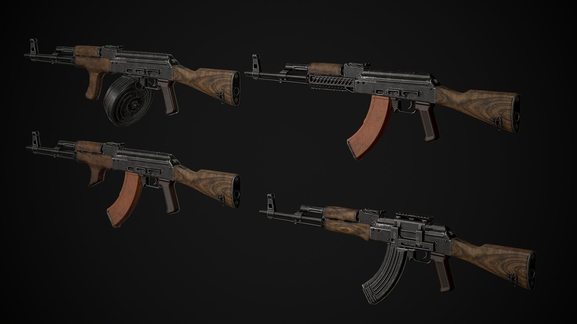 AKM-AK74 Attachments Vol 01 Low-poly 3D model_24