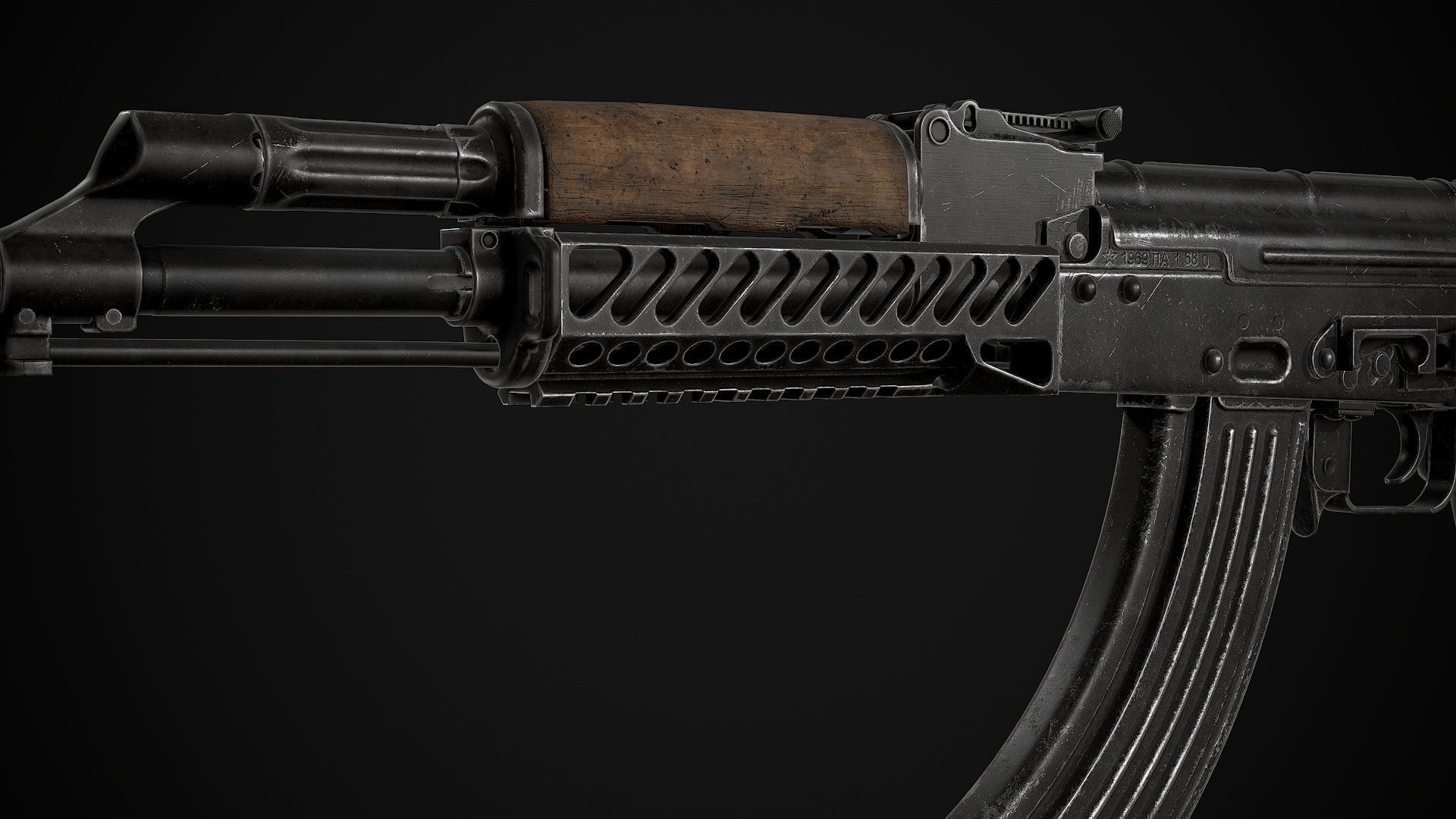 AKM-AK74 Attachments Vol 01 Low-poly 3D model_22