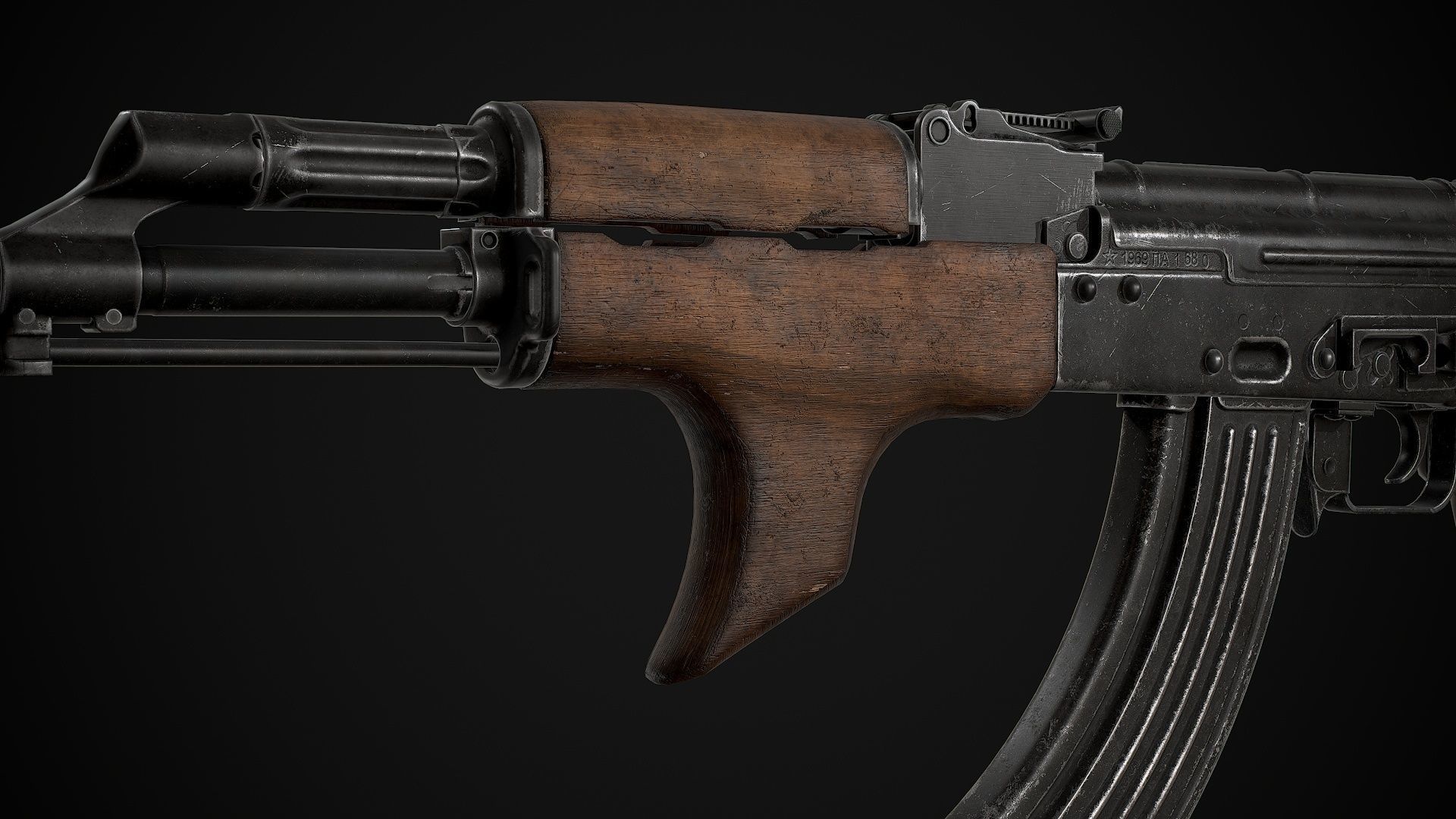 AKM-AK74 Attachments Vol 01 Low-poly 3D model_21