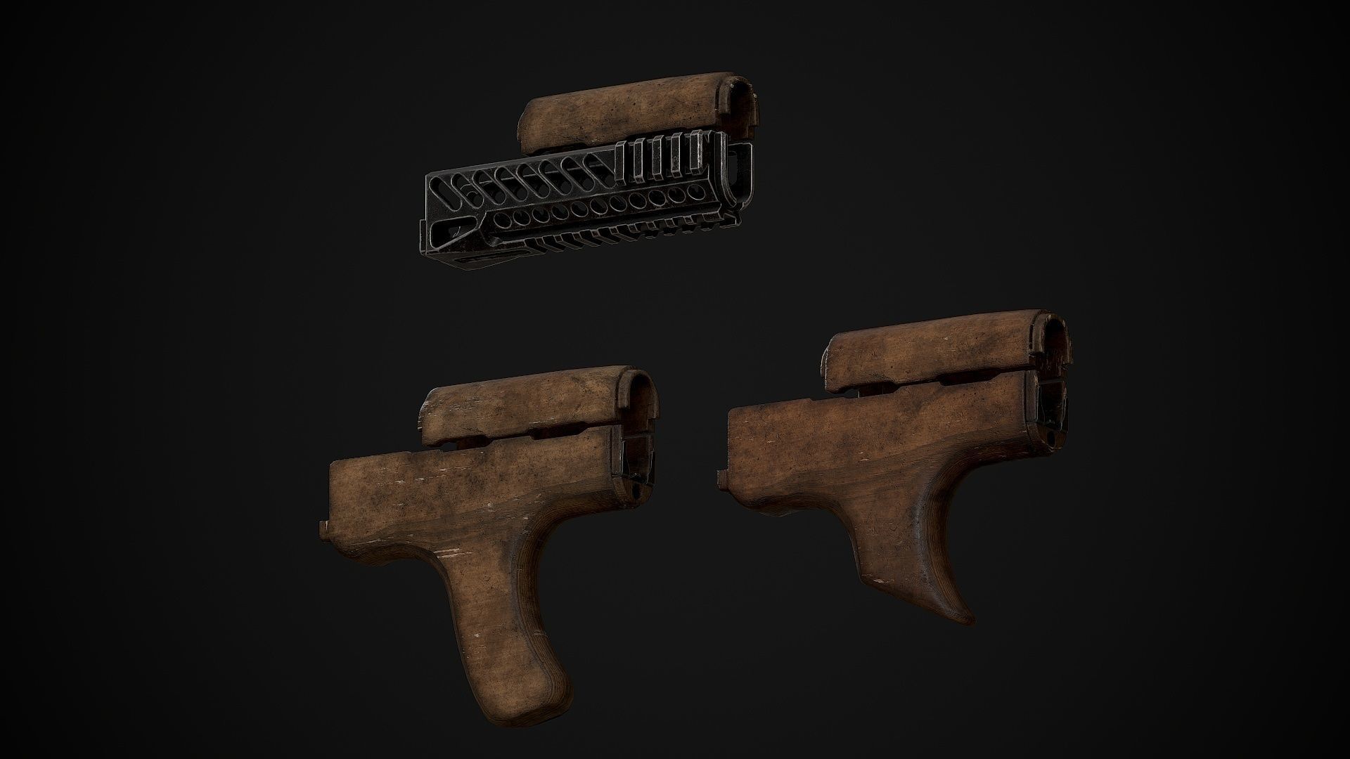AKM-AK74 Attachments Vol 01 Low-poly 3D model_9