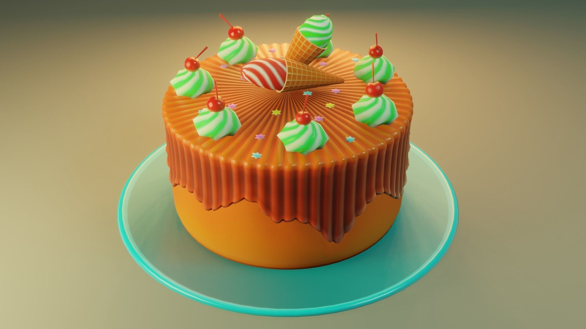 Cake gradient