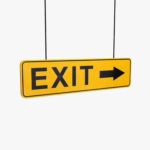 Exit sign 3D model