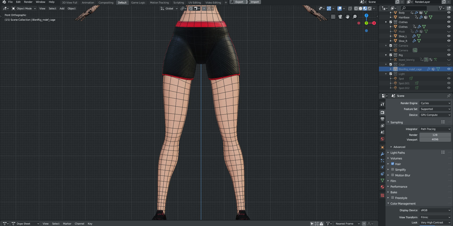Rigged - Stylized Character Girl - Blender Cycles And Eevee 3D model_12