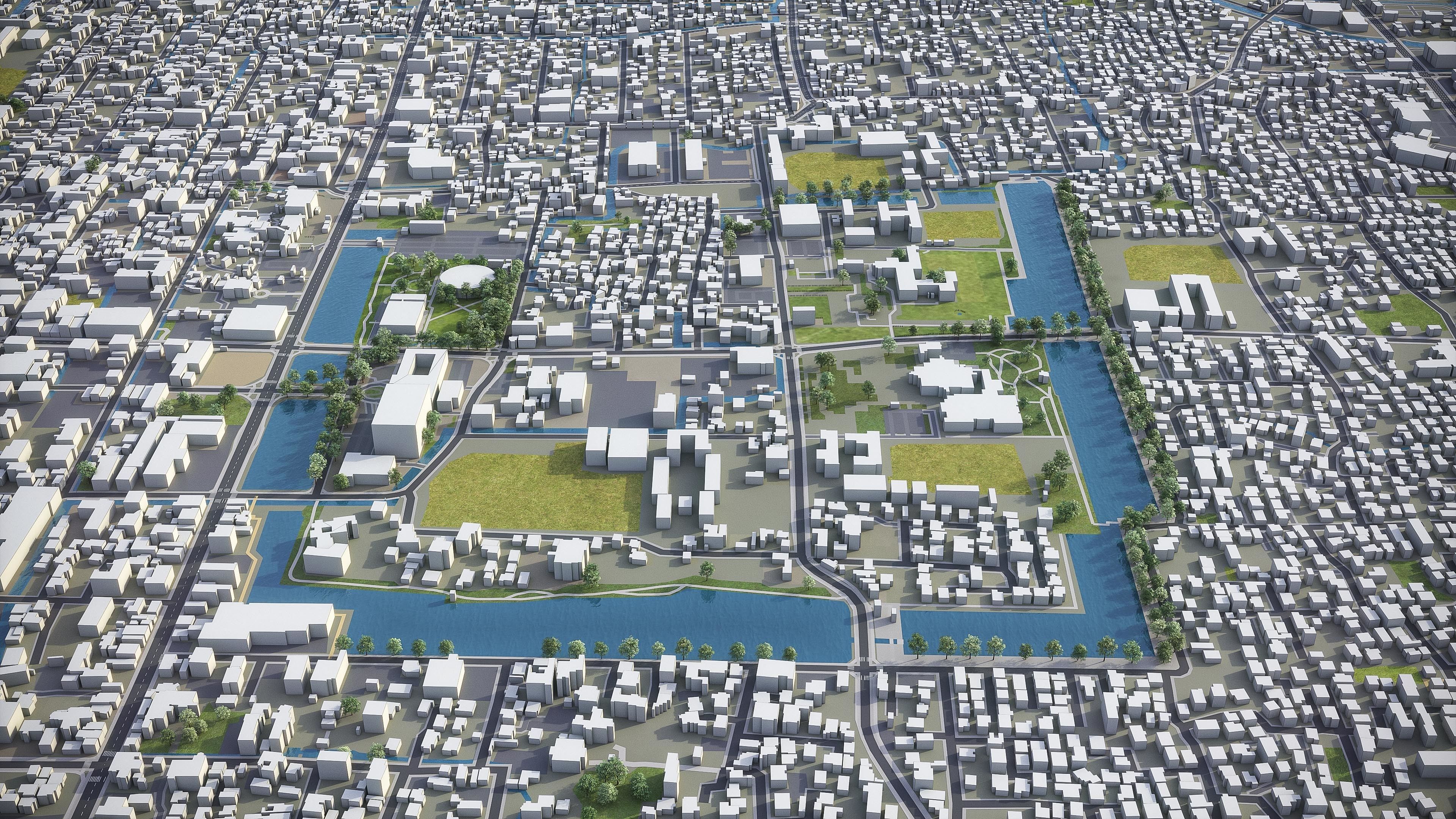 Saga - city  Low-poly 3D model_5