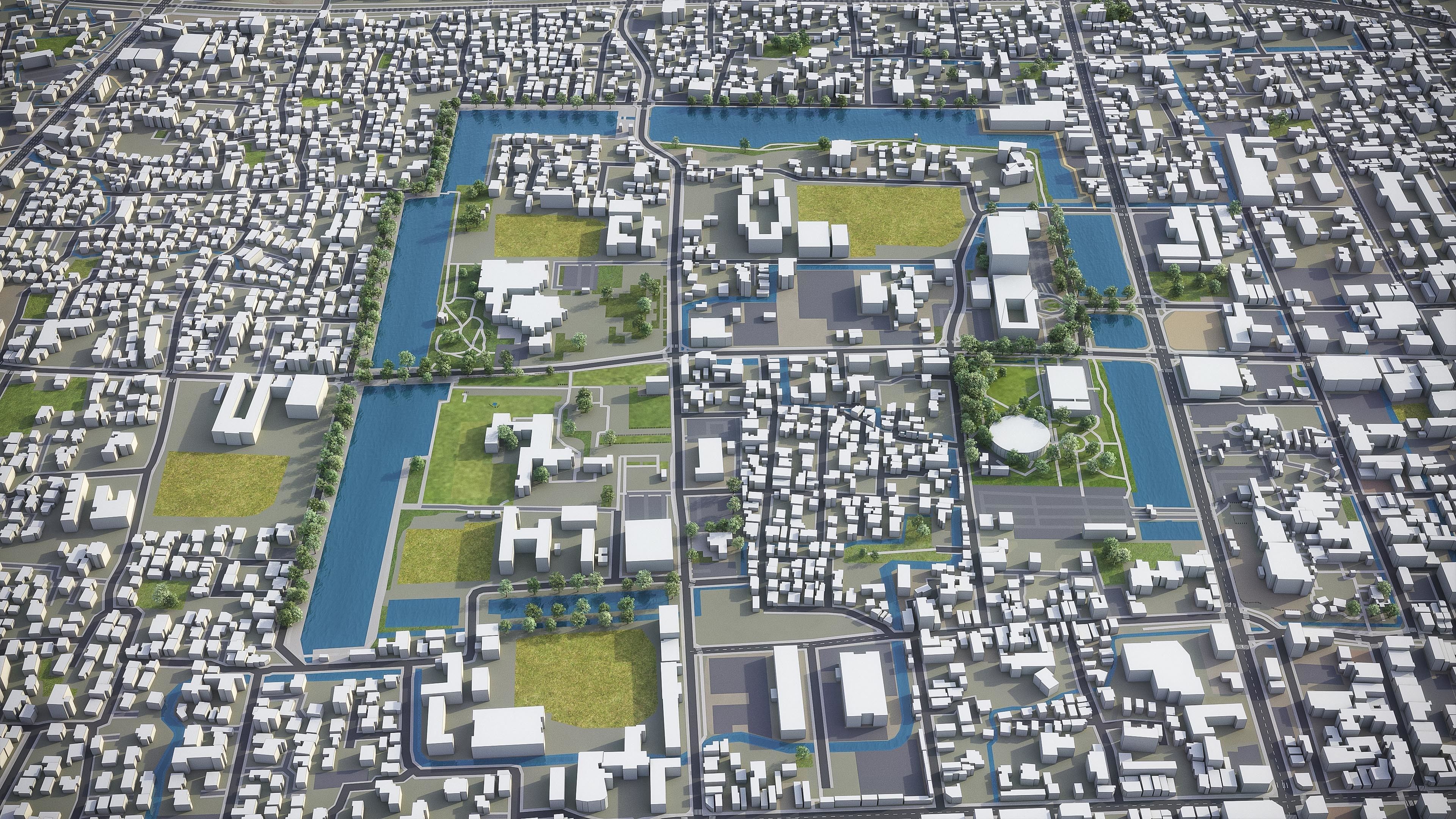 Saga - city  Low-poly 3D model_6