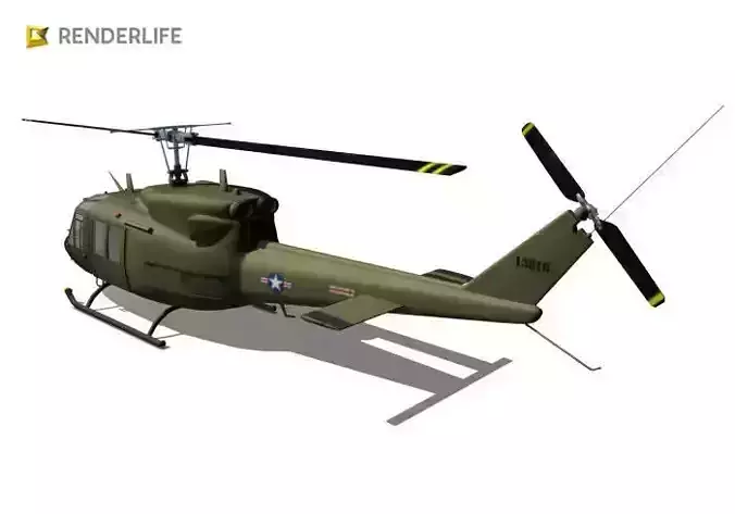 Huey Bell UH-1 helicopter 3D model