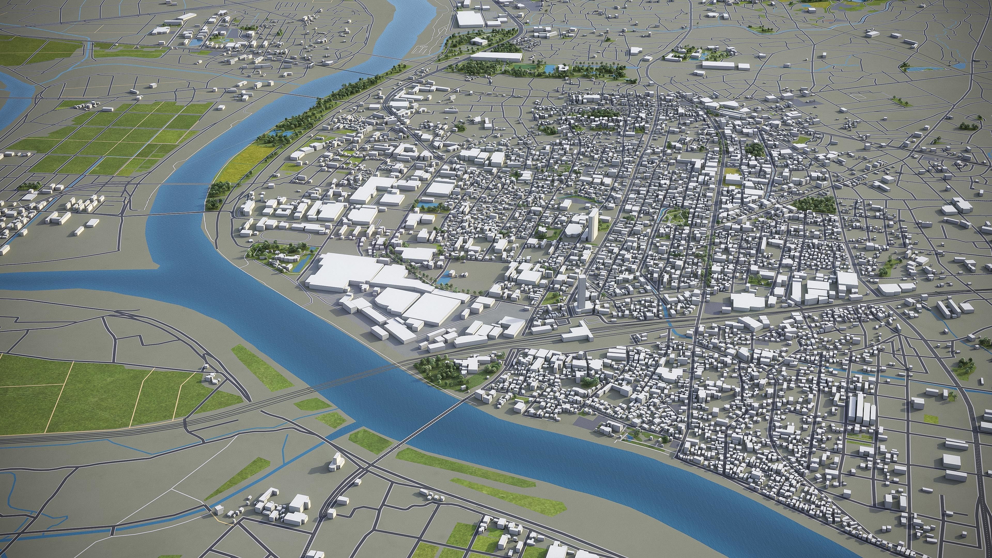 Kurume Low-poly 3D model_9