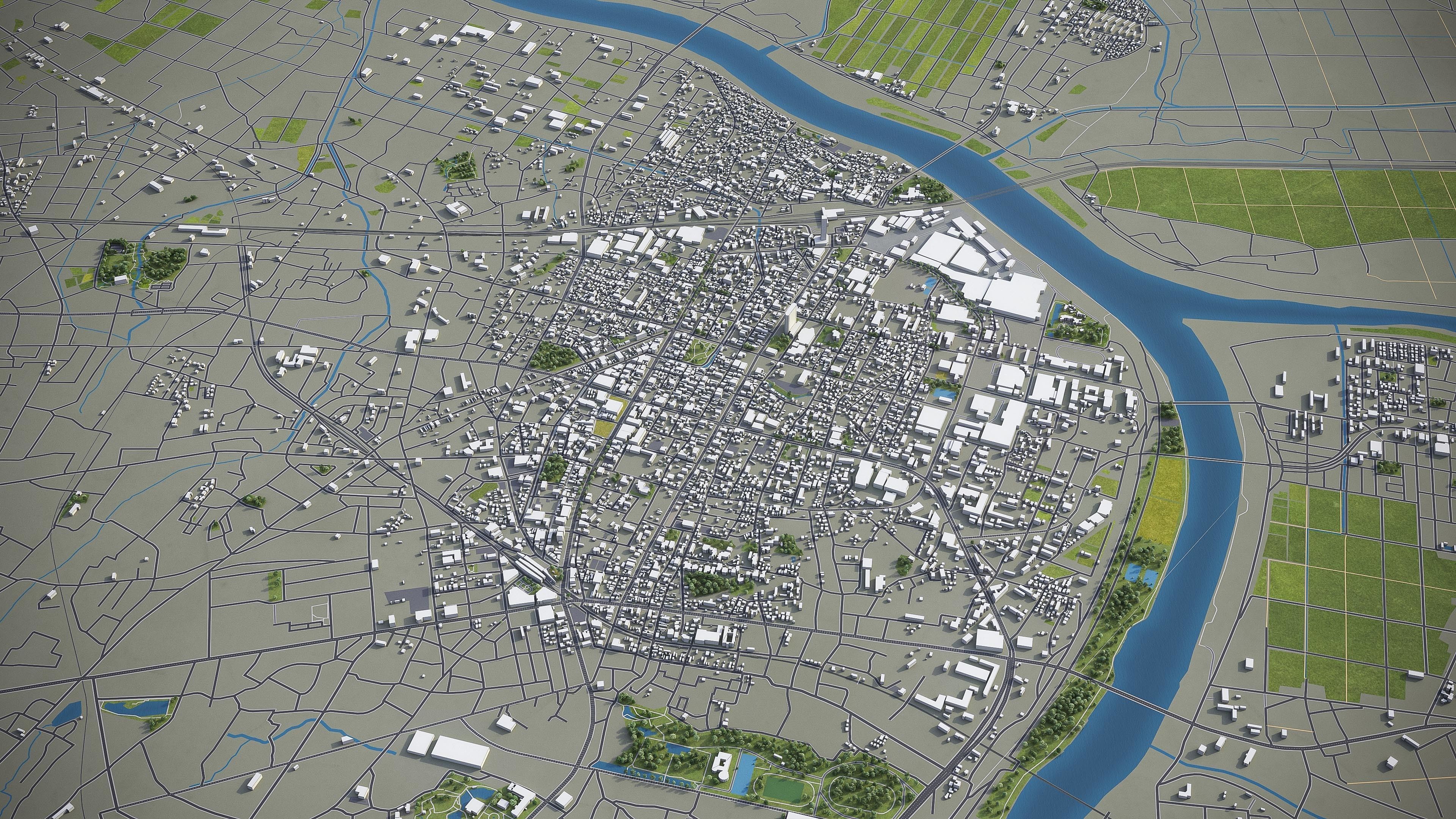 Kurume Low-poly 3D model_7