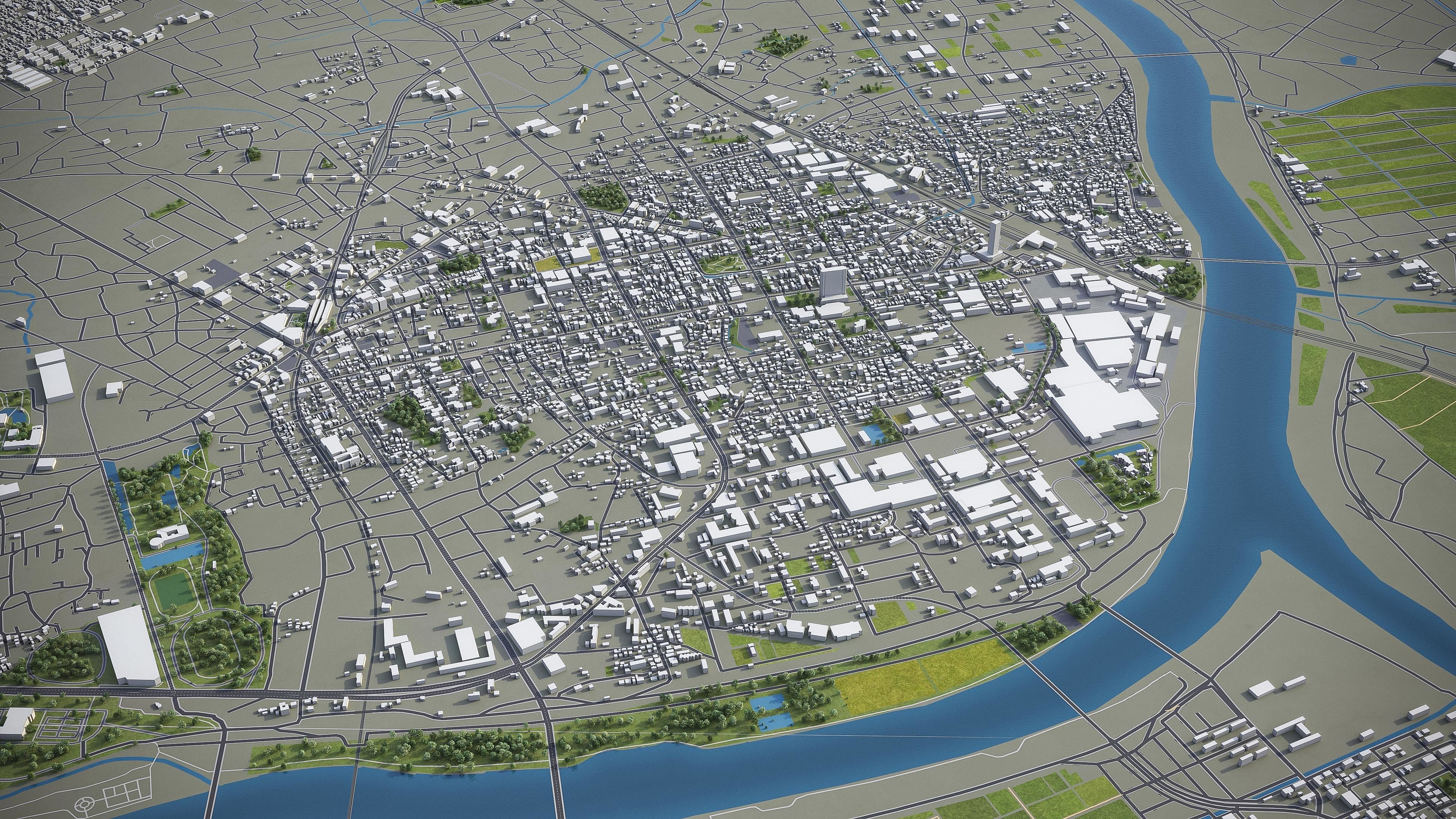 Kurume Low-poly 3D model_4