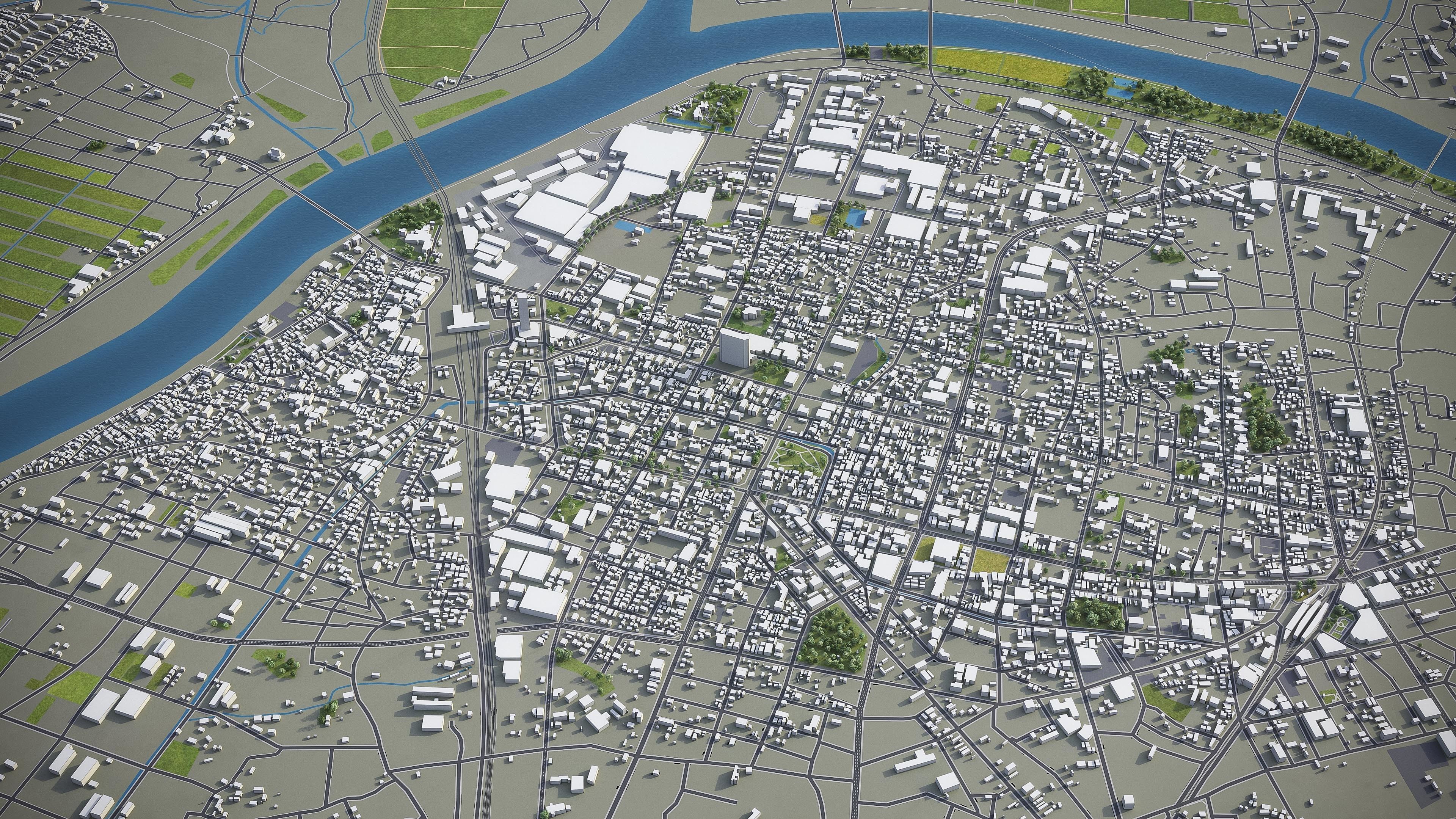 Kurume Low-poly 3D model_2